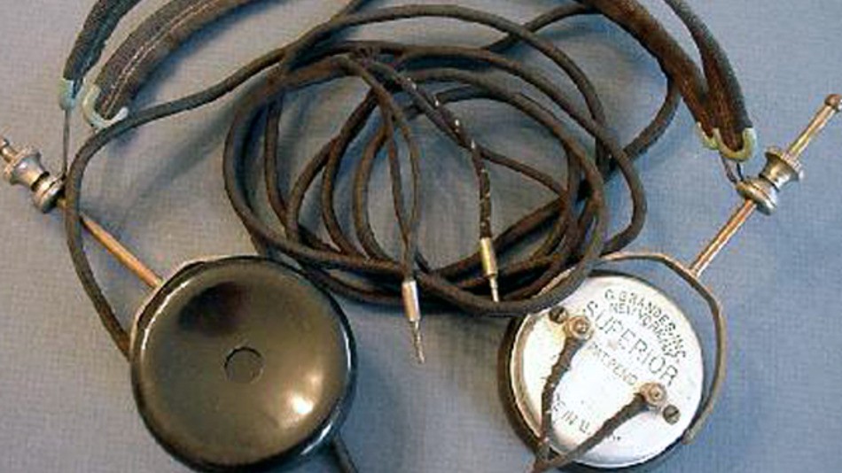 First pair of modern headphones by Nathaniel Baldwin
