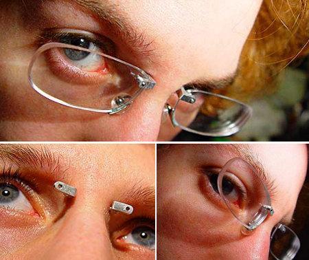 From Geekologie – Fancy having pierced glasses?