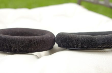Left: slightly used pads; right: three year old pads