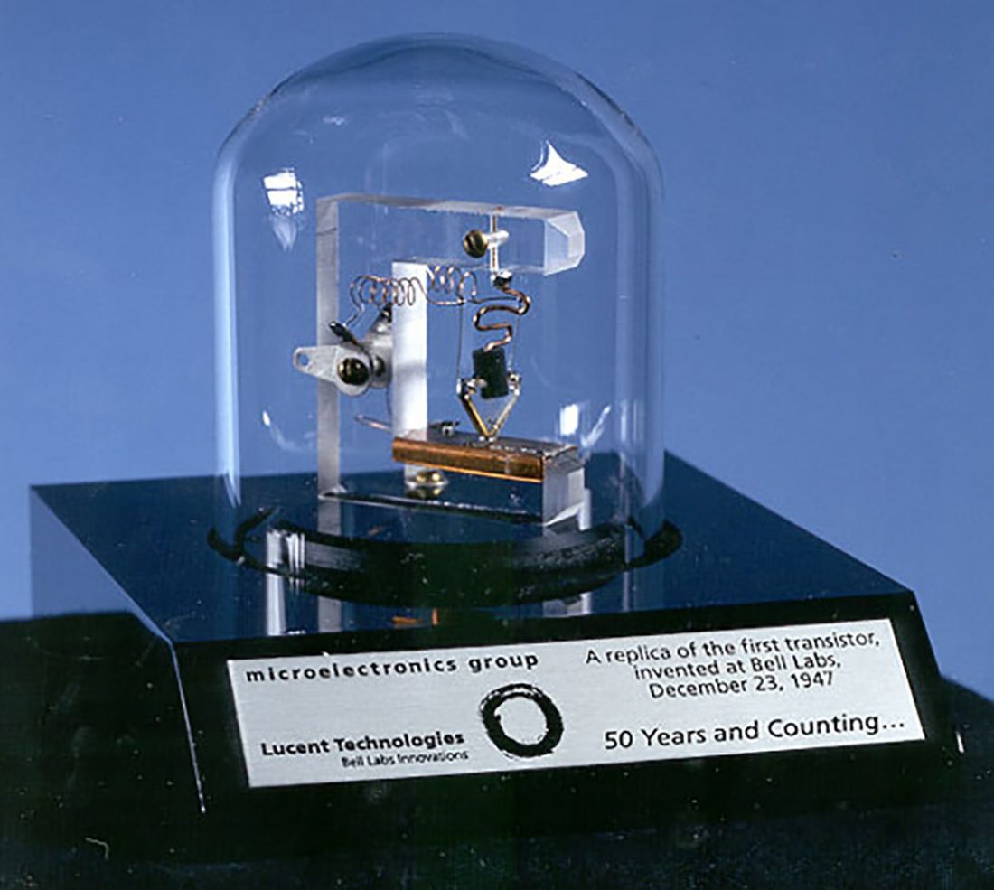 A replica of the first transistor