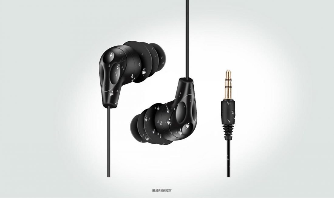 SUPERHAND Headphone Swimming Headset 100% Silicone One Size. pool Headset Mod 