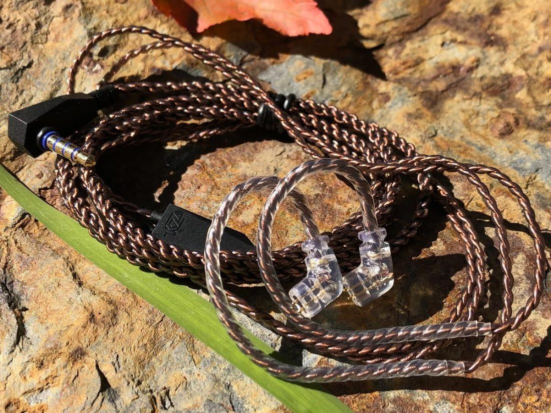 The included bronze-colored cable.