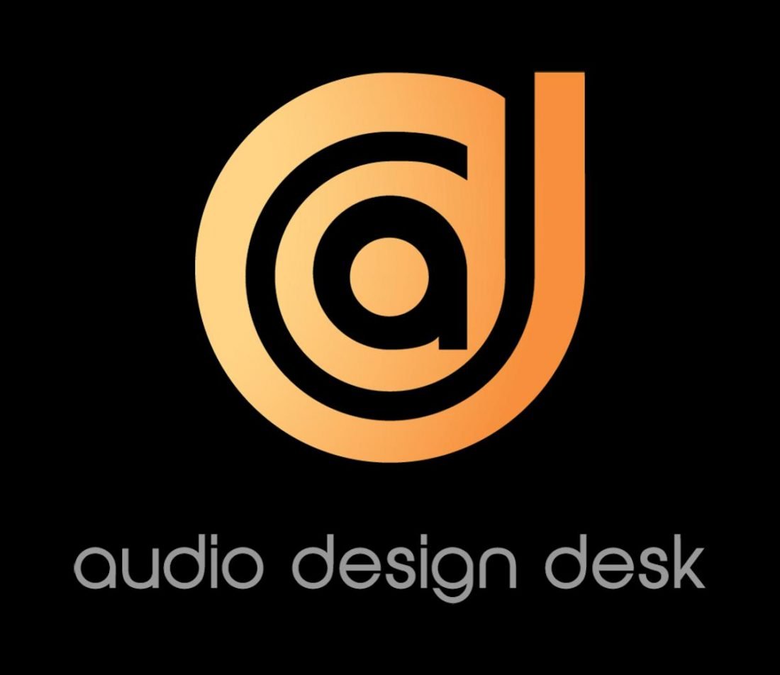 Logo of Audio Design Desk. The company recently debuted into the media and entertainment market. (From Cision PRWeb)