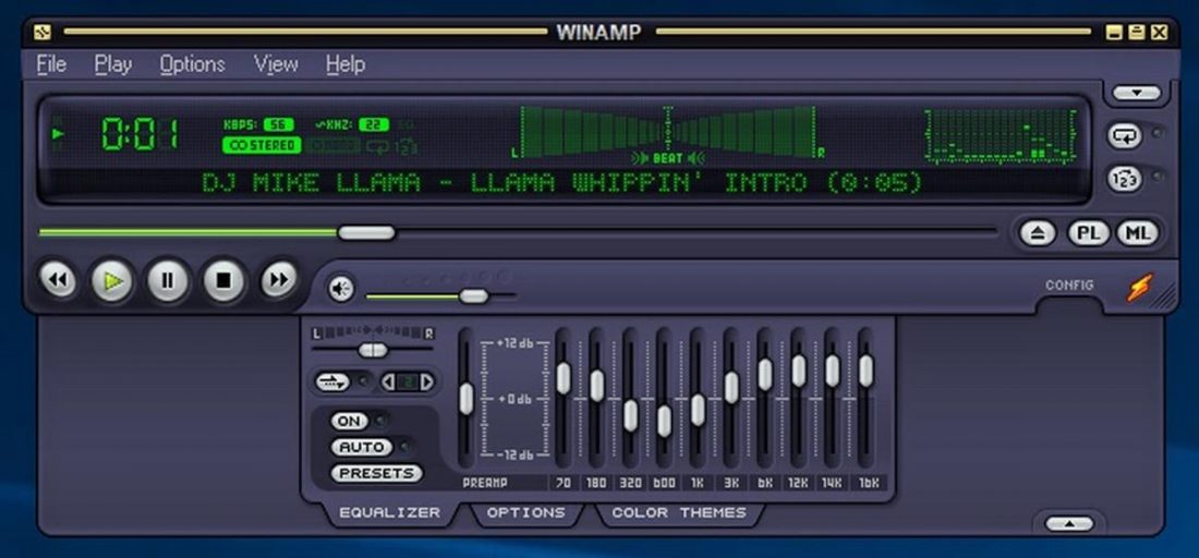 The Winamp graphic equalizer has 10 frequency bands (From Forbes.com)
