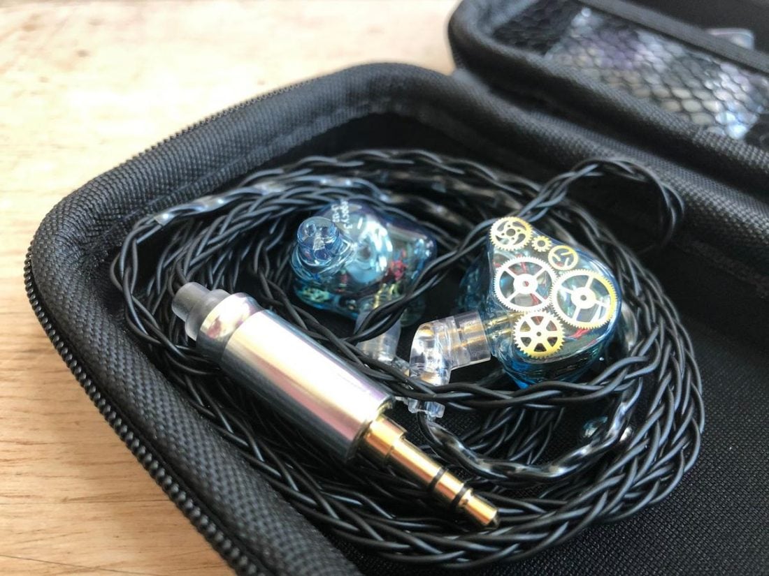 The large black case provides plenty of space for the Legacy 3 IEMs.