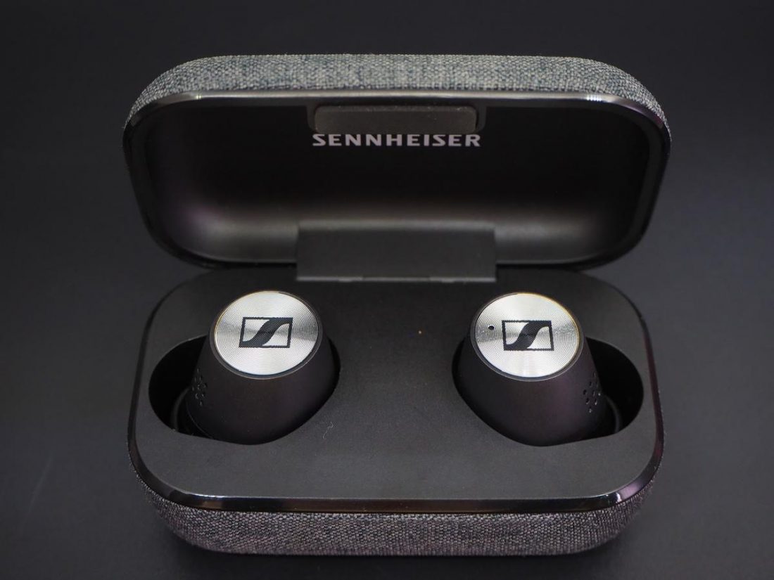 Sennheiser MOMENTUM True Wireless 2 stored and charged in the case