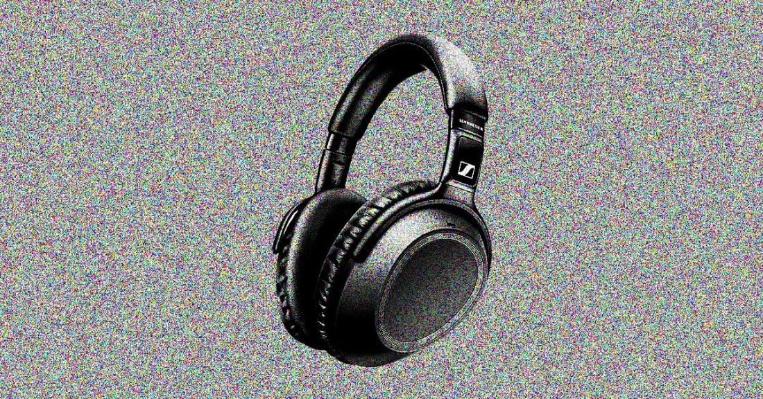 Hearing static in headphones
