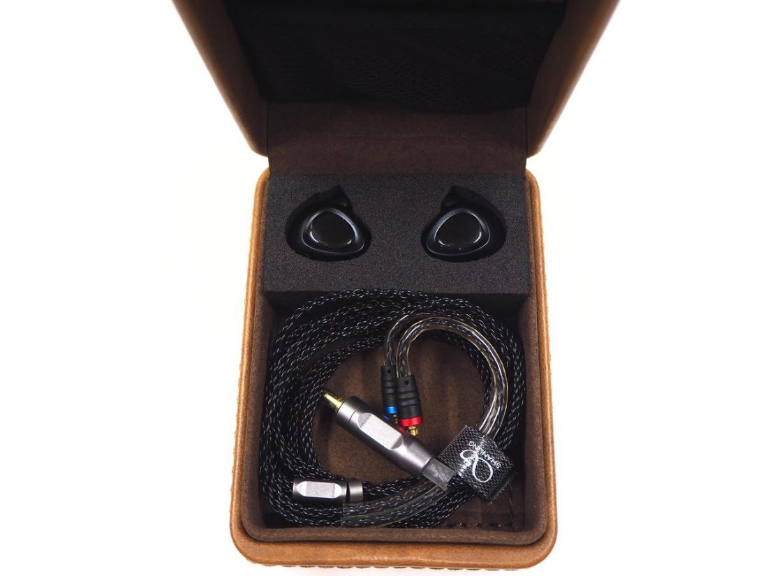 Shanling ME100 and stock cable are stored in the leather storage case