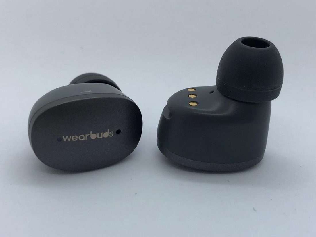 While not ergonomically shaped, the earbuds are small enough to be comfortable.