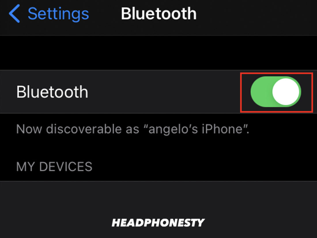 Turning on Bluetooth