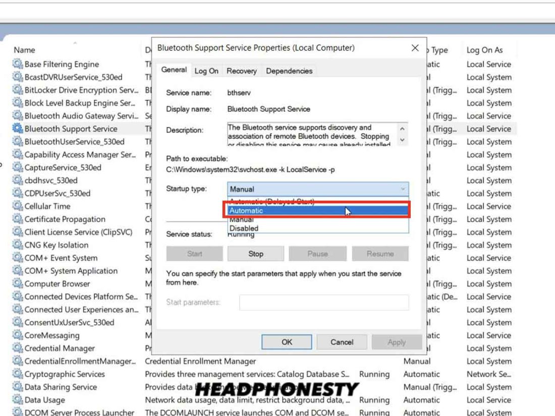 Hardware and Sound Settings in Windows