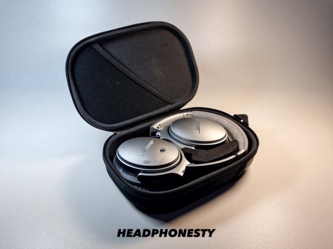 Properly stored headphones