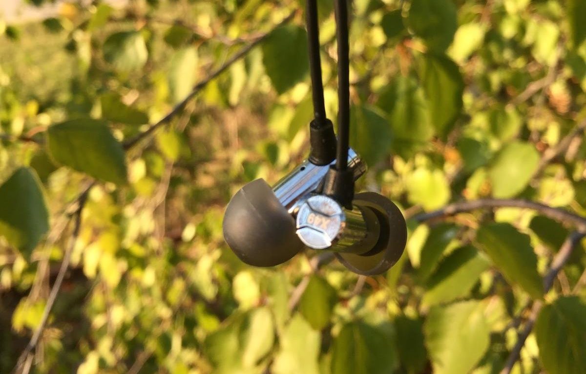 The X49, caught by the evening light, hanging from a tree outside my house