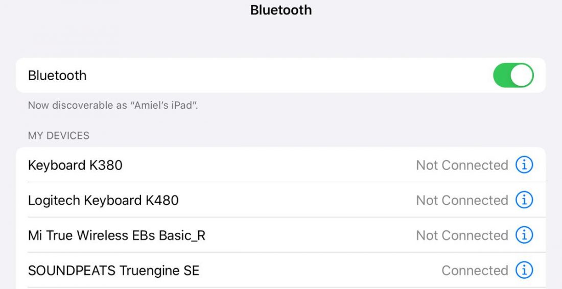 How to turn off bluetooth in iOS