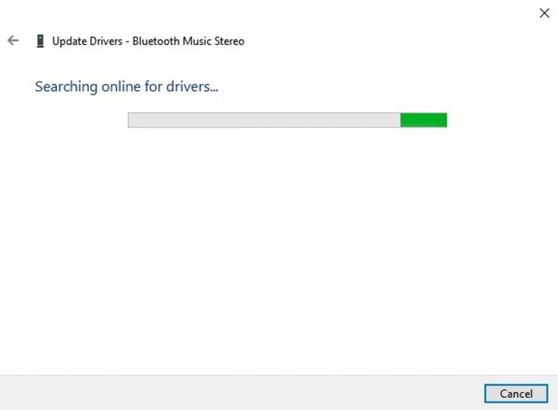Windows searching for device drivers online