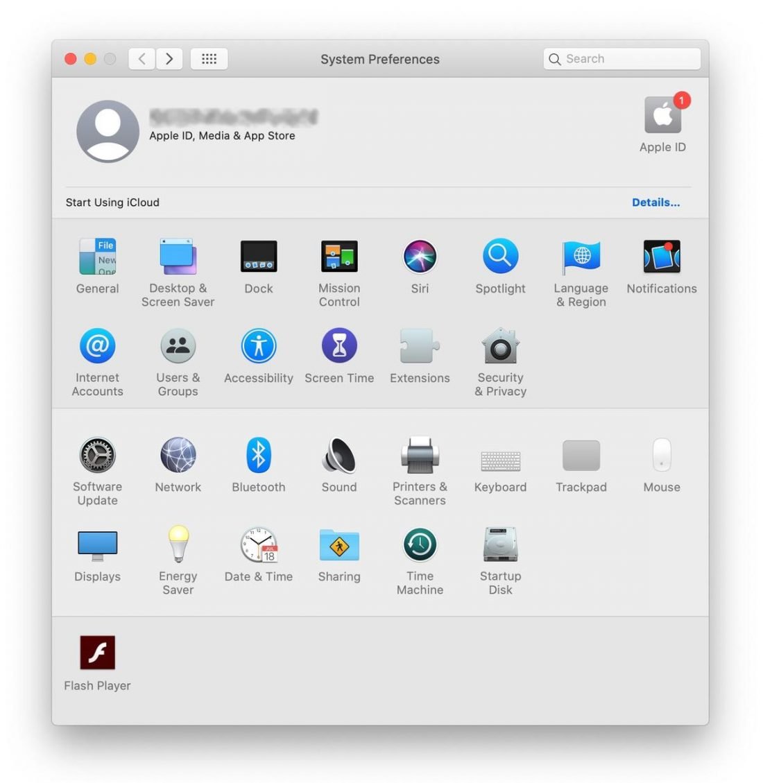 System Preferences window on Mac.