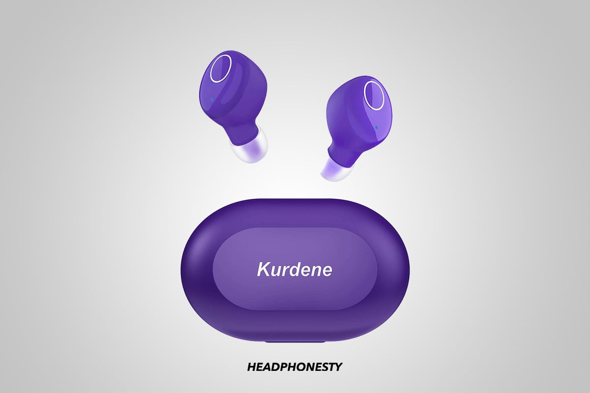 Close look at Kurdene Small Wireless Earbuds (From: Amazon)