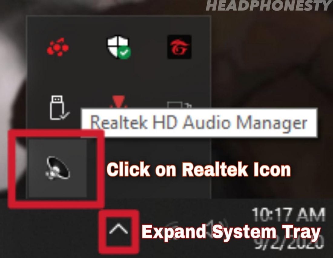 Opening Realtek HD Audio Manager