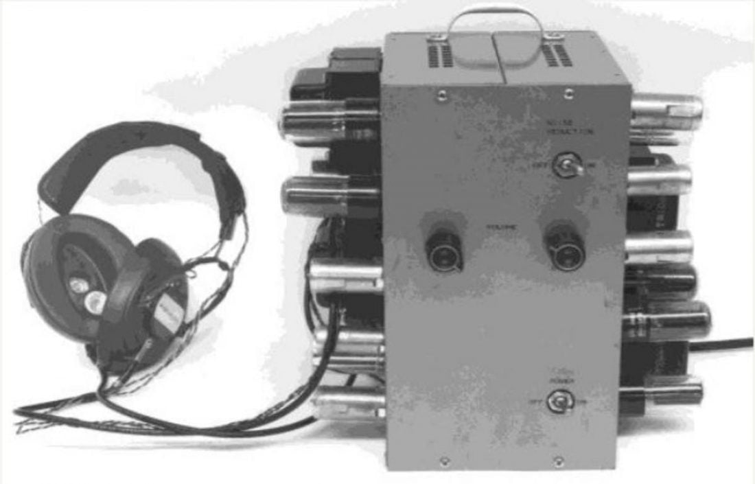 Active Noise Reduction Headset and Electron Tube Electronics (From: AUDITORY AND ACOUSTIC RESEARCH & DEVELOPMENT AT AIR FORCE RESEARCH LABORATORY (AFRL))