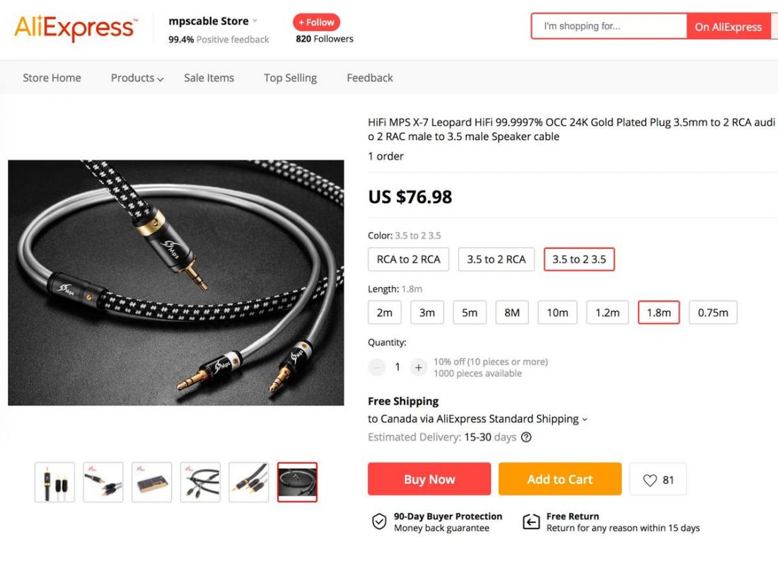 This cable on Aliexpress appears to be very similar to the included cable with the Zeus.