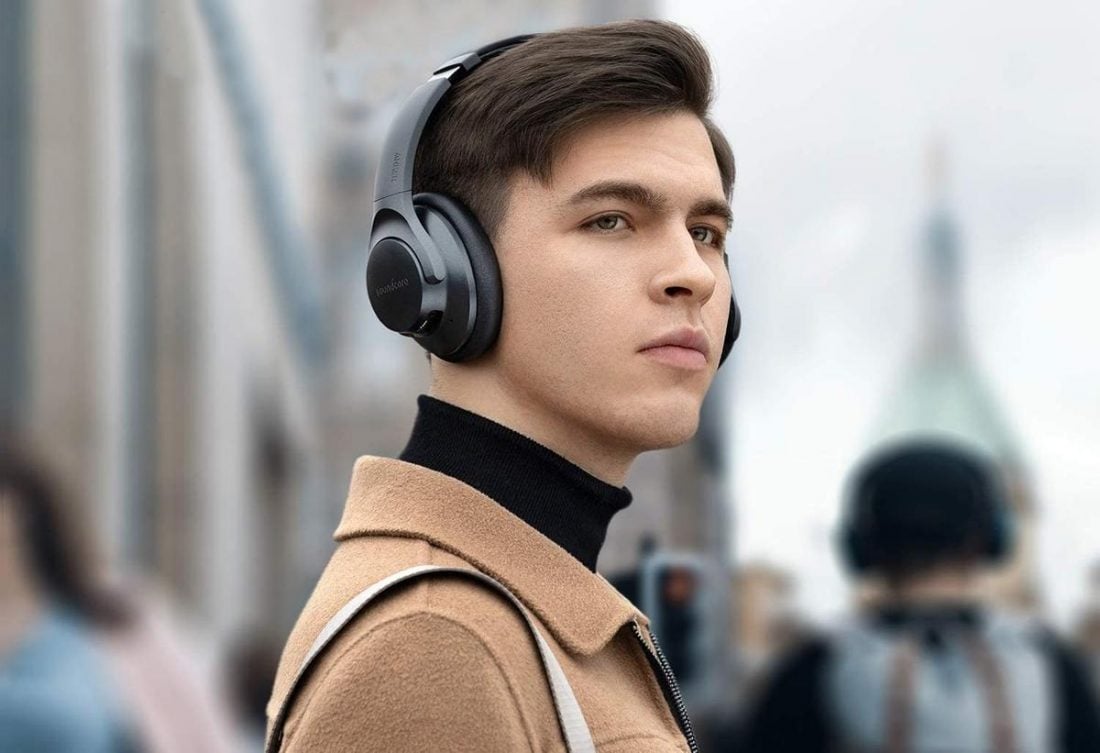 Man Wearing Anker Soundcore Life Q20 (From:Amazon.com)