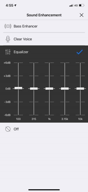 The built-in equalizer