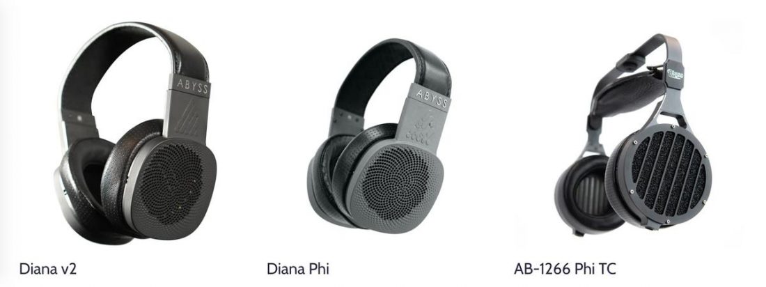 The Abyss headphone lineup. (From abyss-headphones.com)