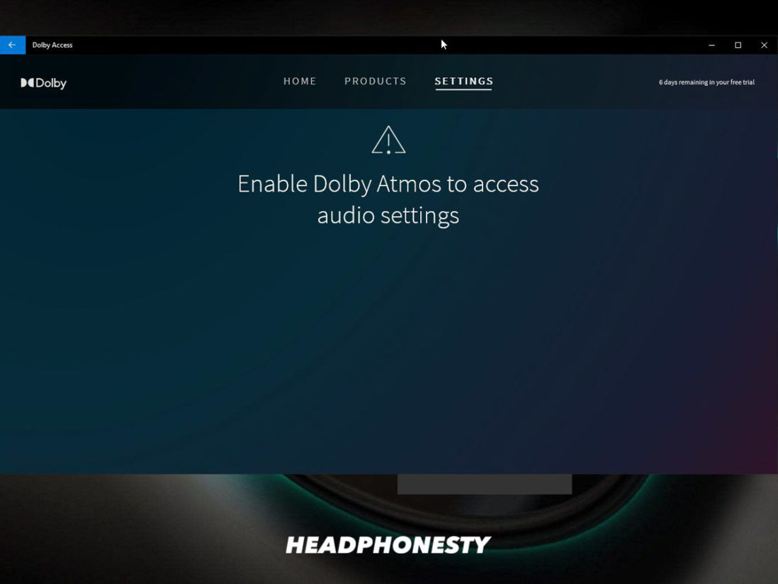 Note that says Dolby Atmos needs enabling