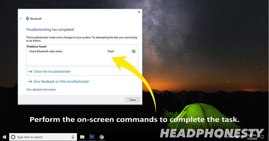 Follow on-screen commands to complete the task.
