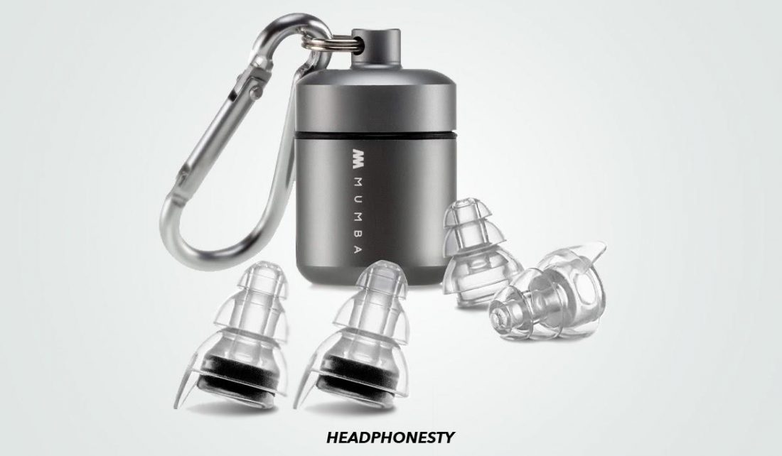 Close look at Mumba High Fidelity Concert Earplugs (From: Amazon)