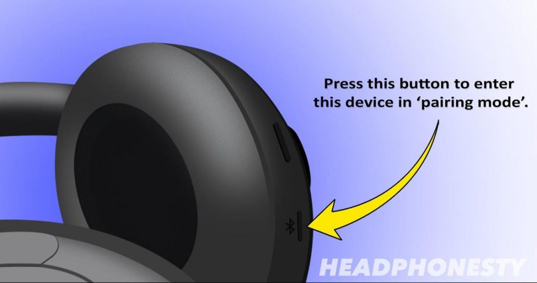 Put your headphone in 'discoverable mode'.