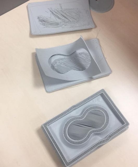 Unsuccessful PP 3D printing results