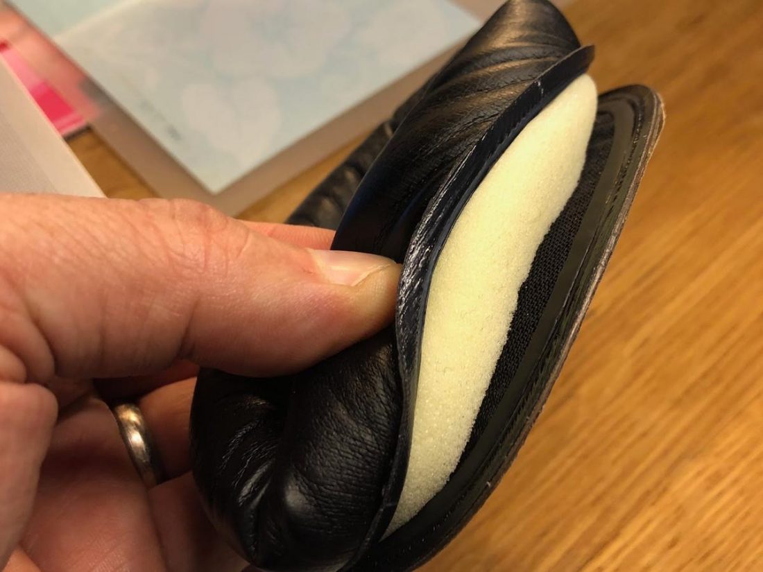 The damaged ear pad. At least now we get to see the color of the memory foam inside of them.