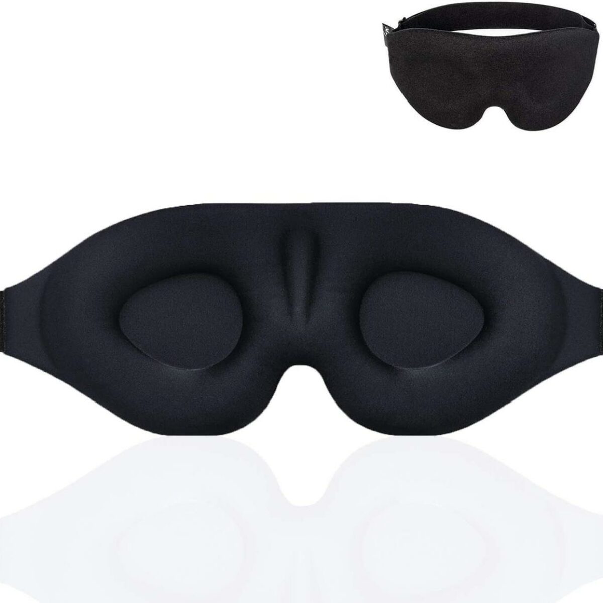 Meditation Bluetooth 5.0 Wireless Music Mask Sleep Headphones 3D Eye Mask Blindfold for Men Women Sleeping Eye Shade Cover with Ultra-Thin HD Speakers Adjustable Travel 