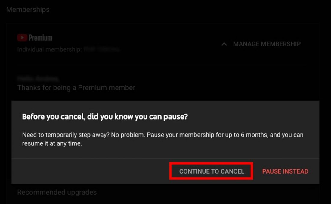 Canceling your Youtube Music Premium subscription.