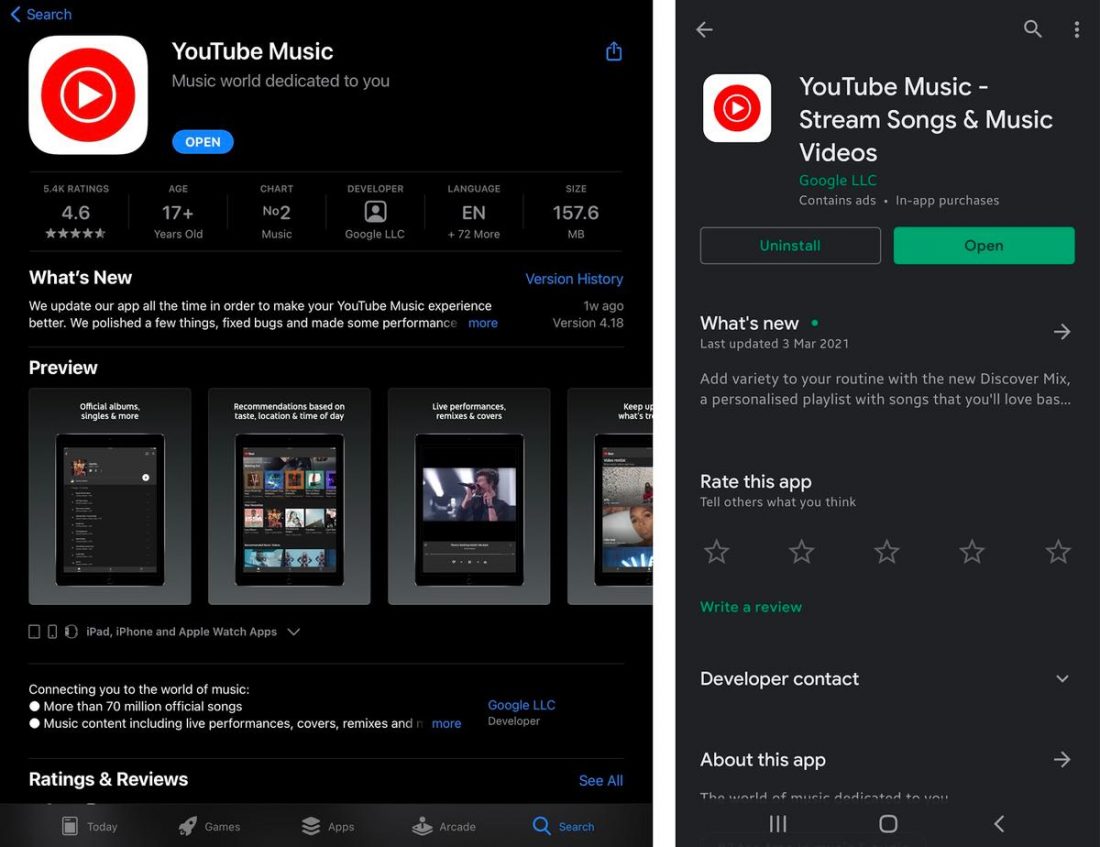 Downloading the Youtube Music app to your phone and tablet.