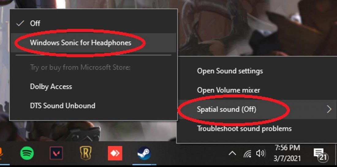 Windows Sonic for Headphones available on any Windows 10 computer.