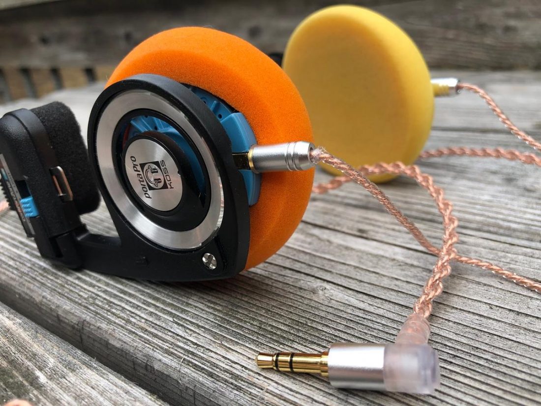 A classic pair of Porta Pro with yellow and orange Yaxi pads and a super cheap cable!