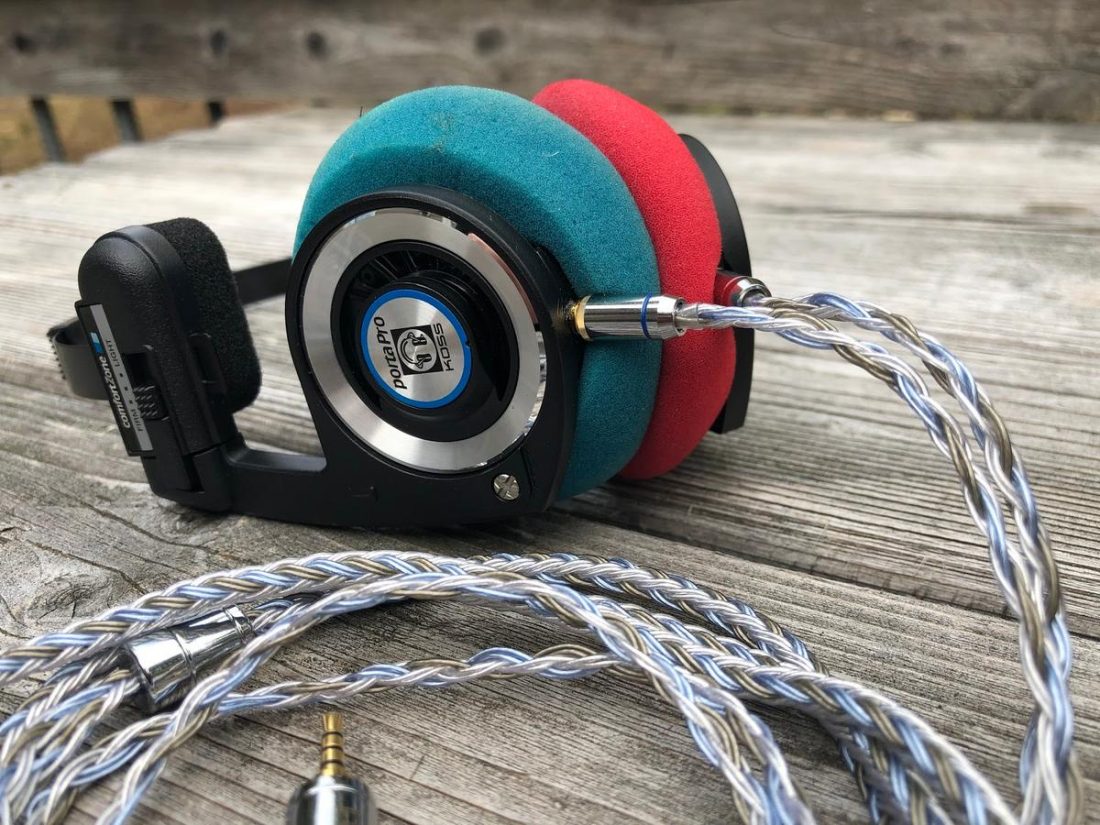 The Porta Pro Black with red and blue Yaxi ear pads is a classy look.
