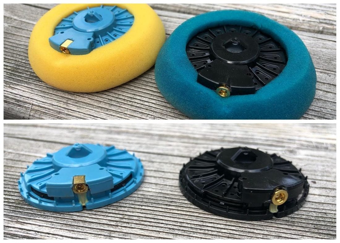 Comparing the older (blue) Porta Pro driver with the flat style MMCX socket to the newer (black) driver with the round style socket. Also note the ball mount.