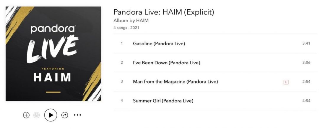 Pandora Live.