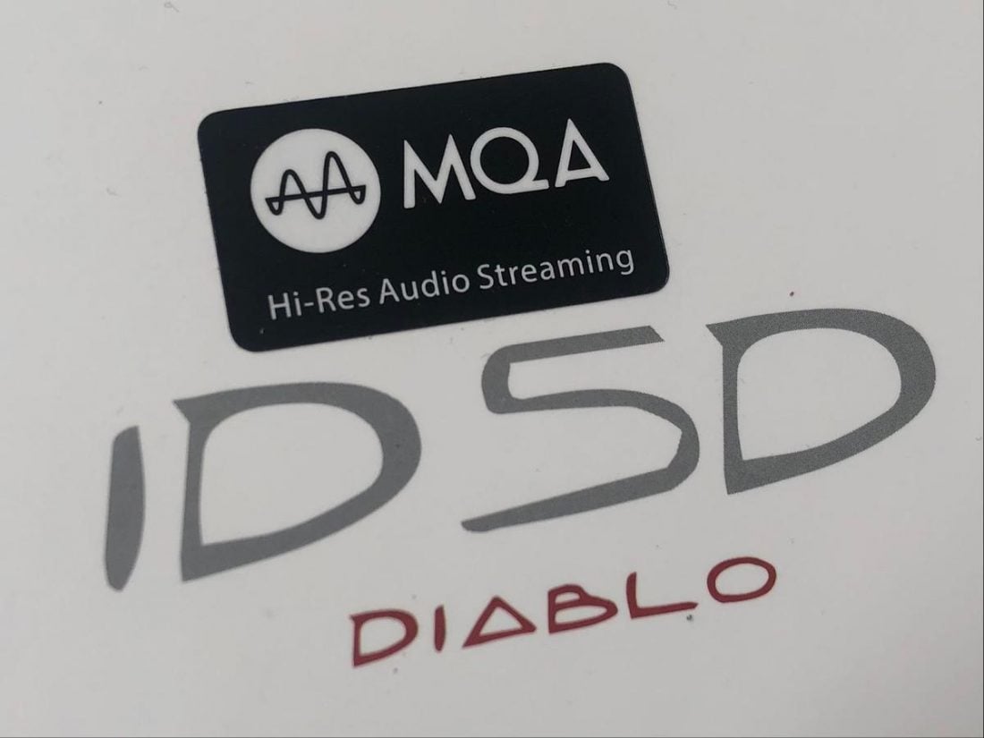 The MQA logo is prominently displayed on the iFi Diablo iDSD.