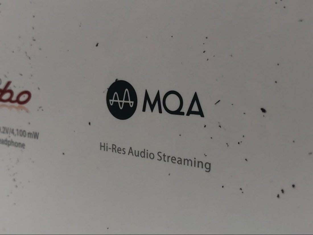 The MQA logo on an iFi box.