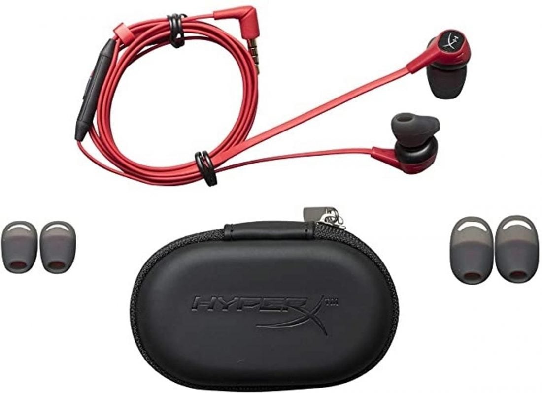The HyperX Cloud Buds and its accessories. (From: Amazon)