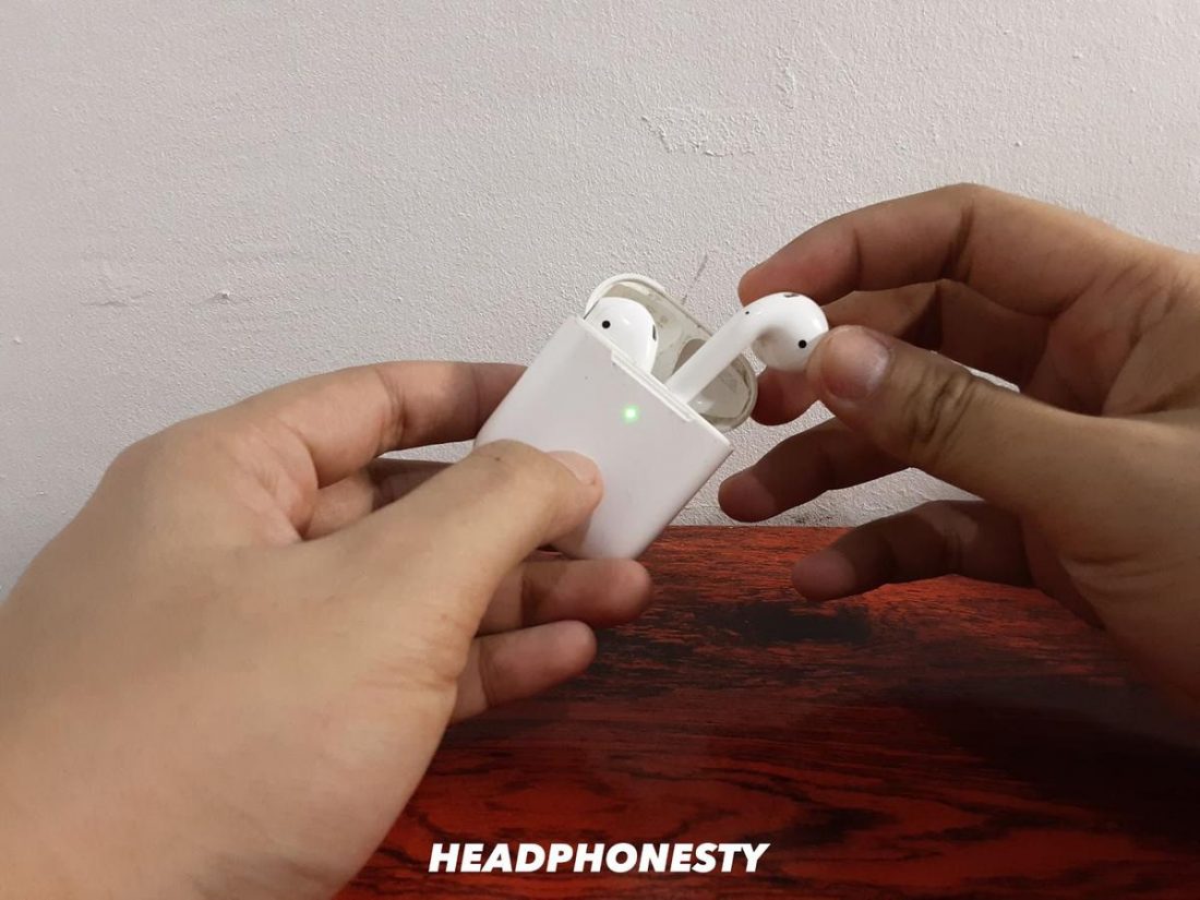Remove and Reinsert the AirPods