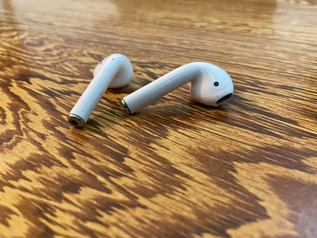 Apple AirPods outside of its charging case