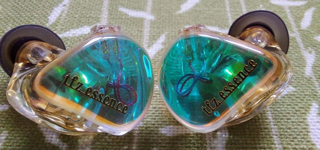 The Essence's remarkable color-shifting - these are the very same IEMs in a different light.