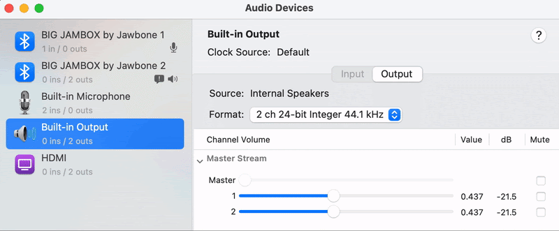 Changing the sample rate in Mac's Audio Midi Setup.