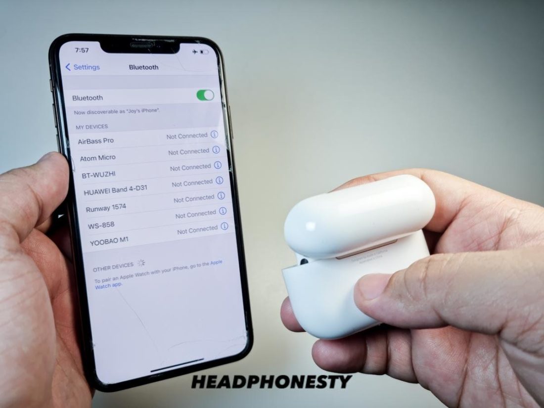 Resetting AirPods