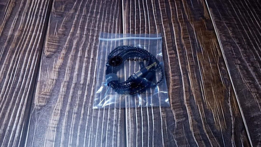 The cable also comes in a plastic bag.